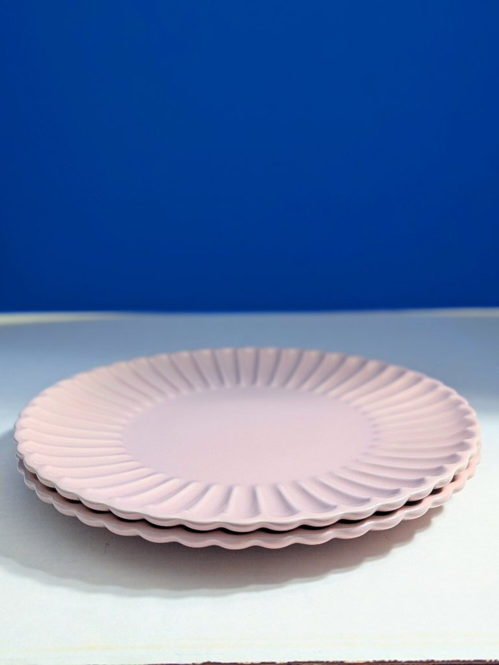 *SET OF 2* H&M Pink Stoneware 10 3/4" Dinner Plates